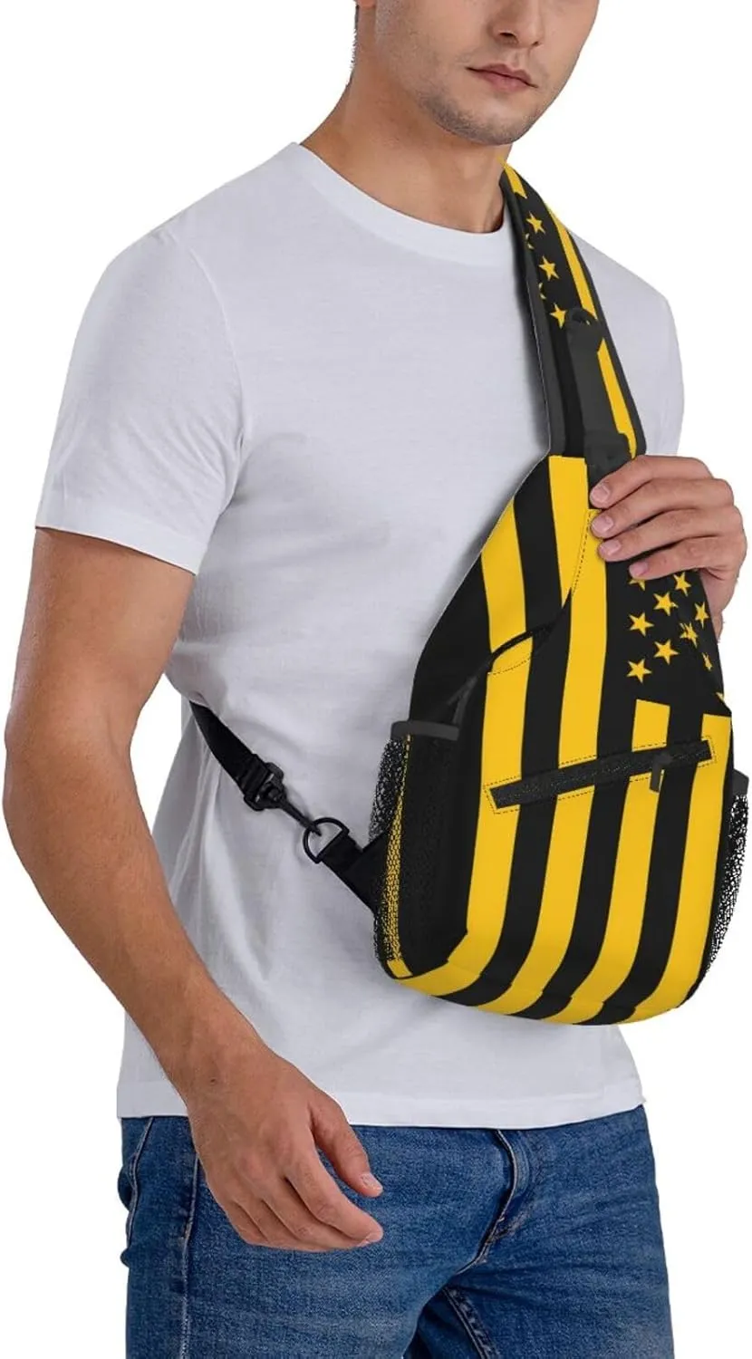 Club Atletico Penarol Flag Small Crossbody Backpack Sling Bag For Men Women Mini One Shoulder Chest Bags Gym Sport Travel Hiking Daypack