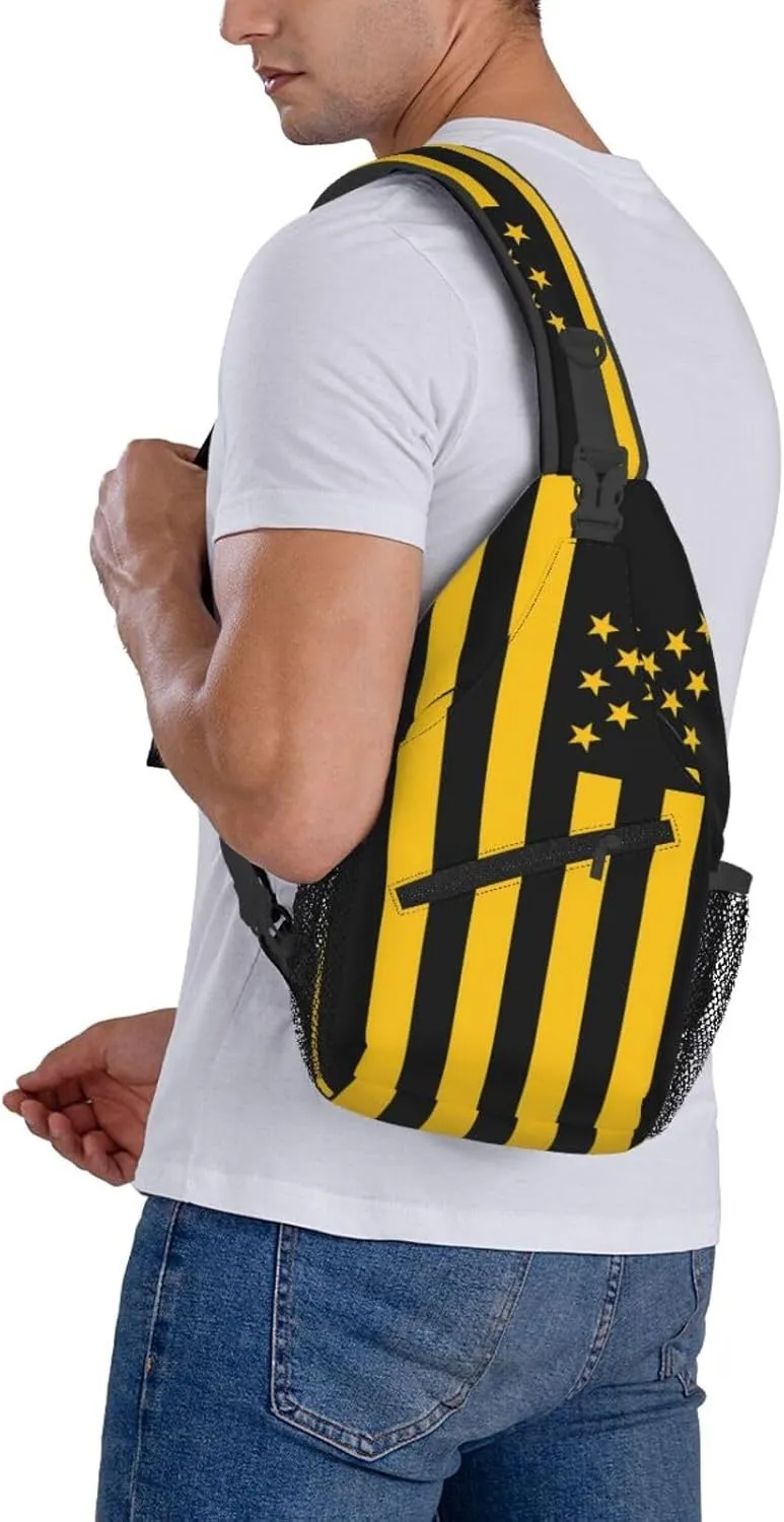Club Atletico Penarol Flag Small Crossbody Backpack Sling Bag For Men Women Mini One Shoulder Chest Bags Gym Sport Travel Hiking Daypack