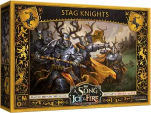 CMON A Song of Ice and Fire Tabletop Miniatures Baratheon Stag Knights Unit Box | Strategy Game for Teens and Adults | Ages 14  | 2  Players | Average Playtime 45-60 Minutes | Made