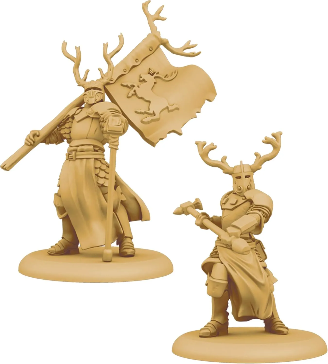 CMON A Song of Ice and Fire Tabletop Miniatures Baratheon Stag Knights Unit Box | Strategy Game for Teens and Adults | Ages 14  | 2  Players | Average Playtime 45-60 Minutes | Made