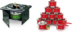 Coghlan's Folding Stove and Gas One 12 Pack 6 Hour Chafing Fuel