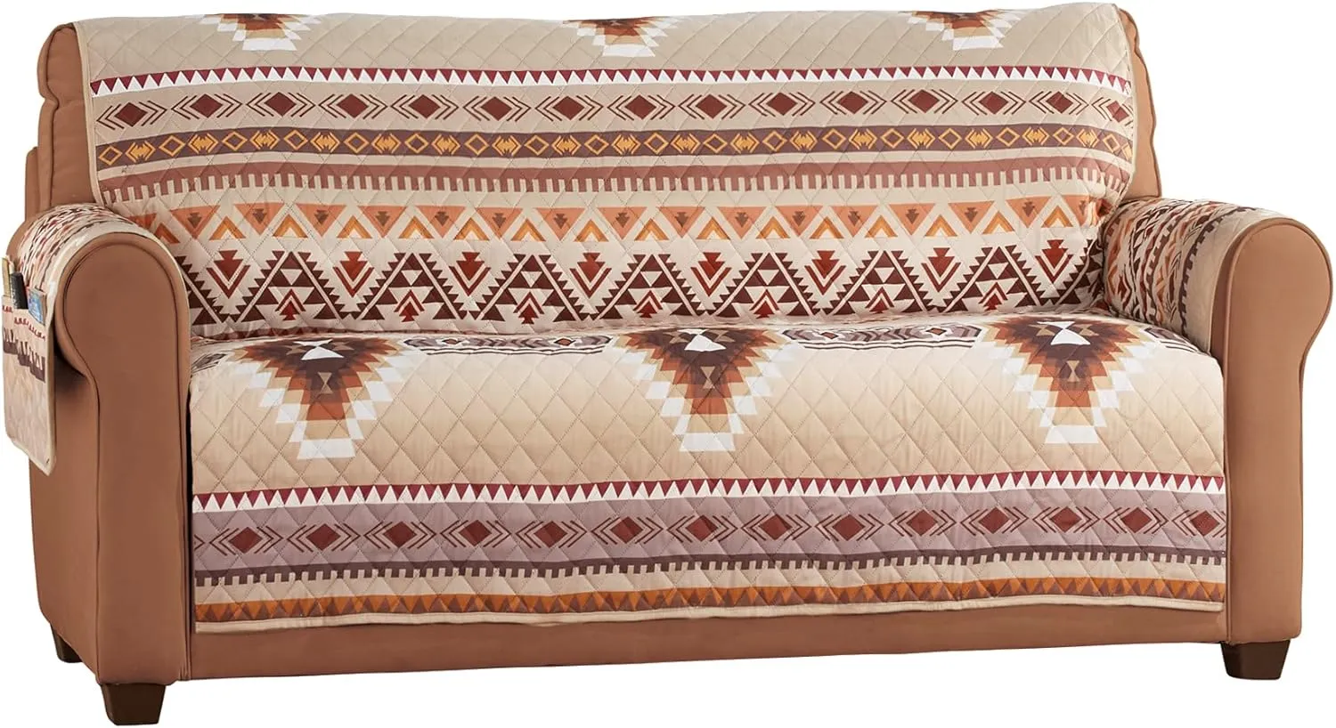 Collections Etc Quilted Neutral Southwest Geometric Furniture Cover