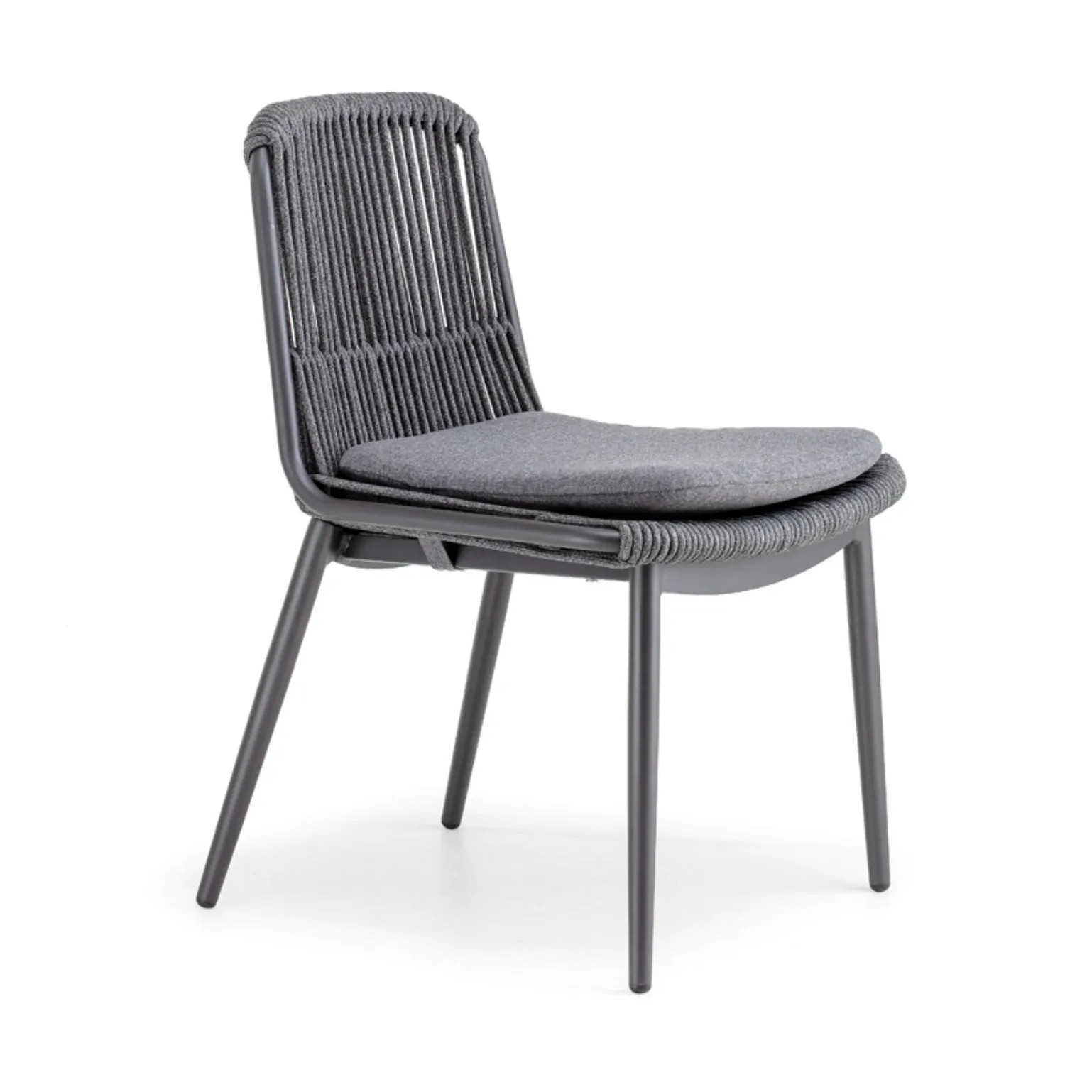 Como Rope Dining Chair – Modern Outdoor Seating with Aluminium Frame