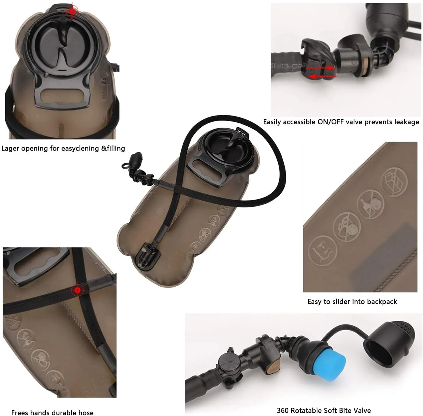 Complete Hydration Backpack Bundle Including a 3L Water Bladder