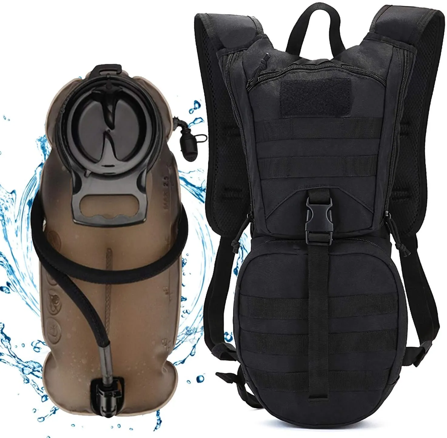 Complete Hydration Backpack Bundle Including a 3L Water Bladder