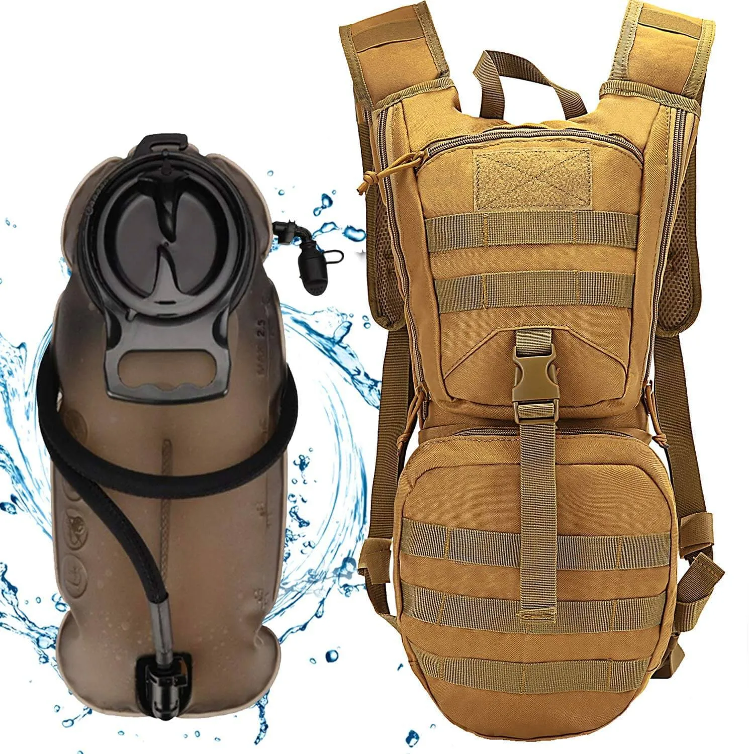 Complete Hydration Backpack Bundle Including a 3L Water Bladder