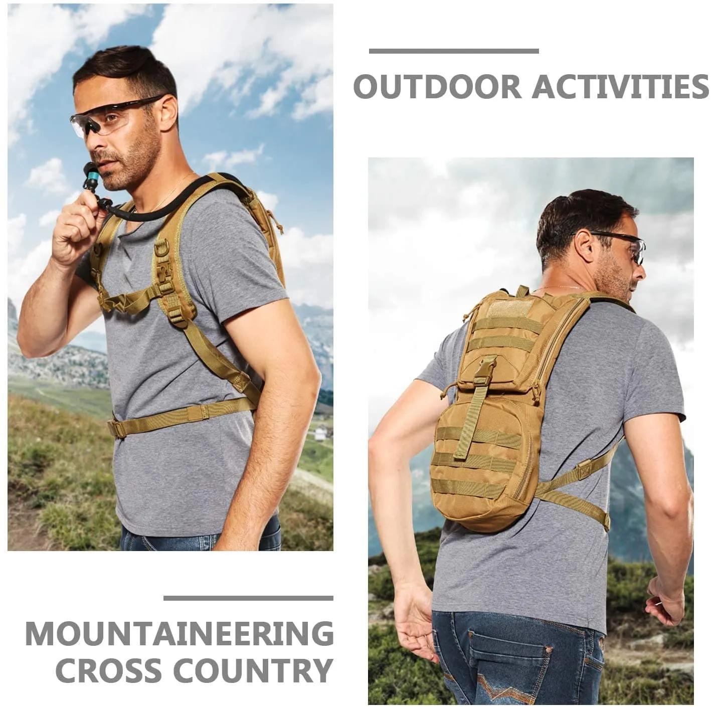 Complete Hydration Backpack Bundle Including a 3L Water Bladder