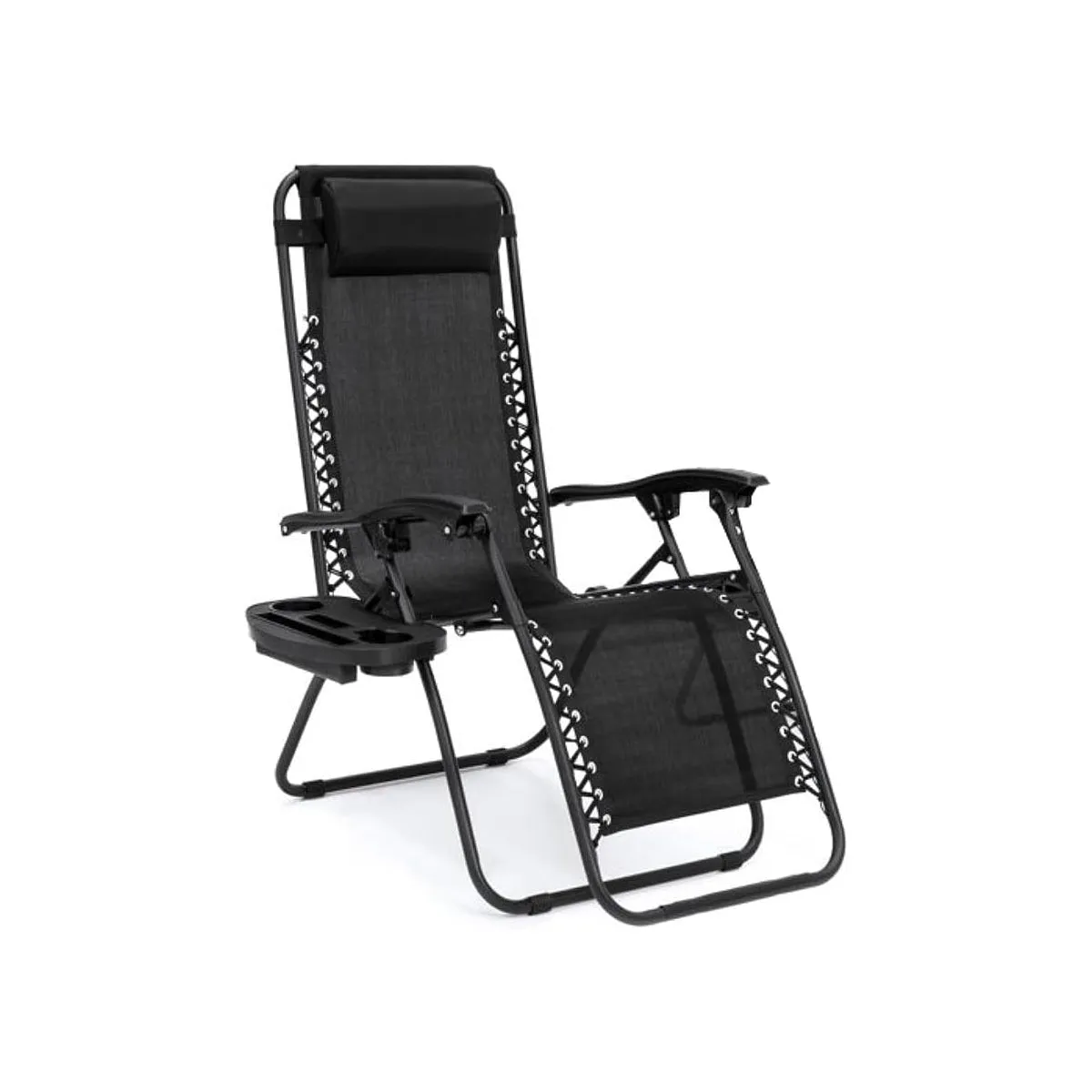 Cool Black Self-produced Nap Folding Recliner Office Lunch Beach Chair
