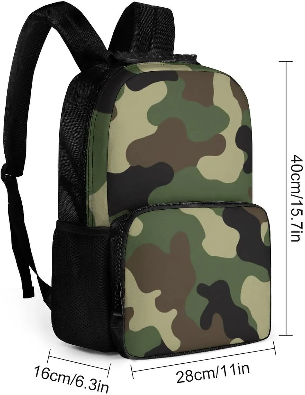 Cool Camo Military Camouflage Daypack Polyester Anti-Theft Multipurpose Bookbag Big Capacity Gym Outdoor Hiking Backpack With Adjustable Shoulder Straps