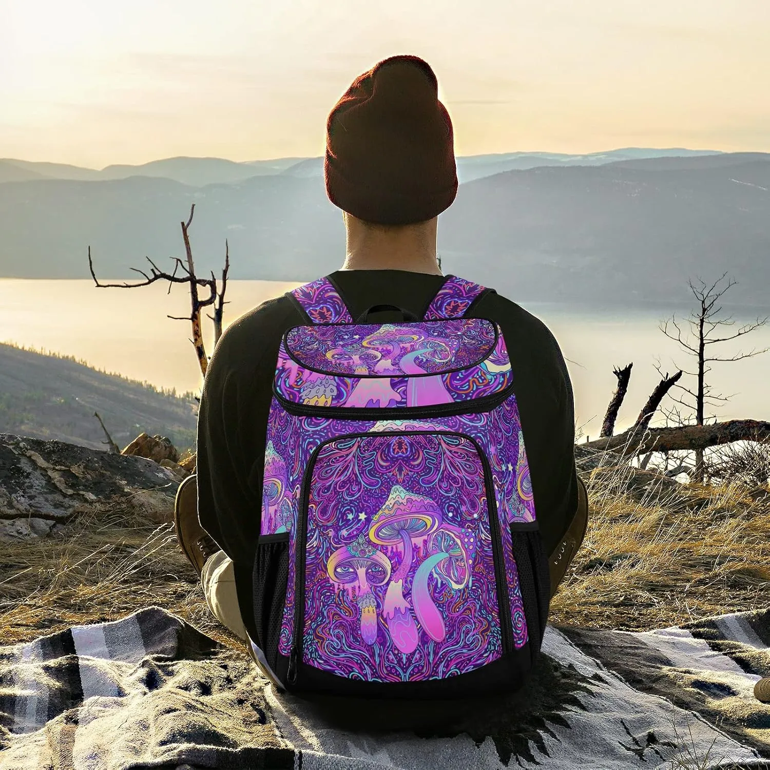 Cooler Backpack Insulated Leak Proof Beach Cooler Bag 30 Cans Waterproof Lightweight Soft Lunch Picnic Cooler for Men Women