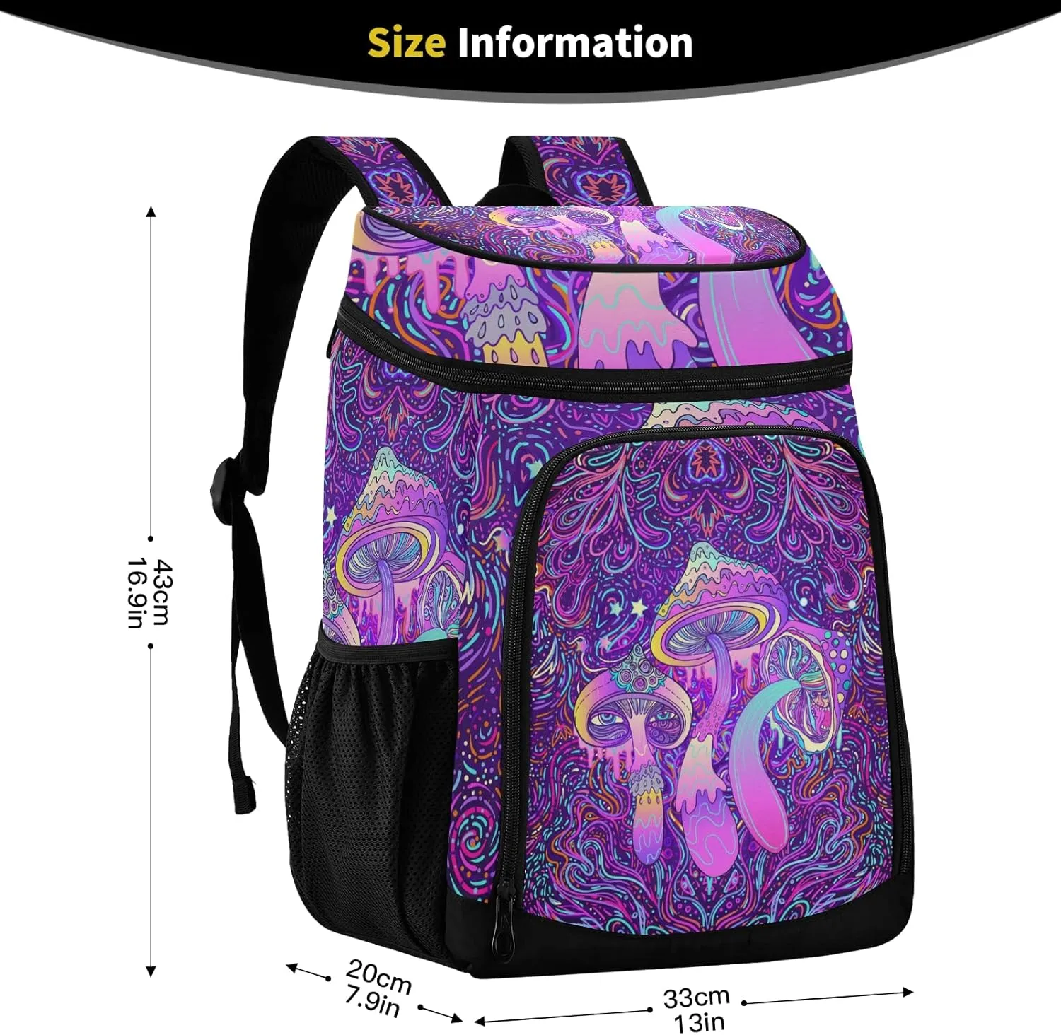 Cooler Backpack Insulated Leak Proof Beach Cooler Bag 30 Cans Waterproof Lightweight Soft Lunch Picnic Cooler for Men Women