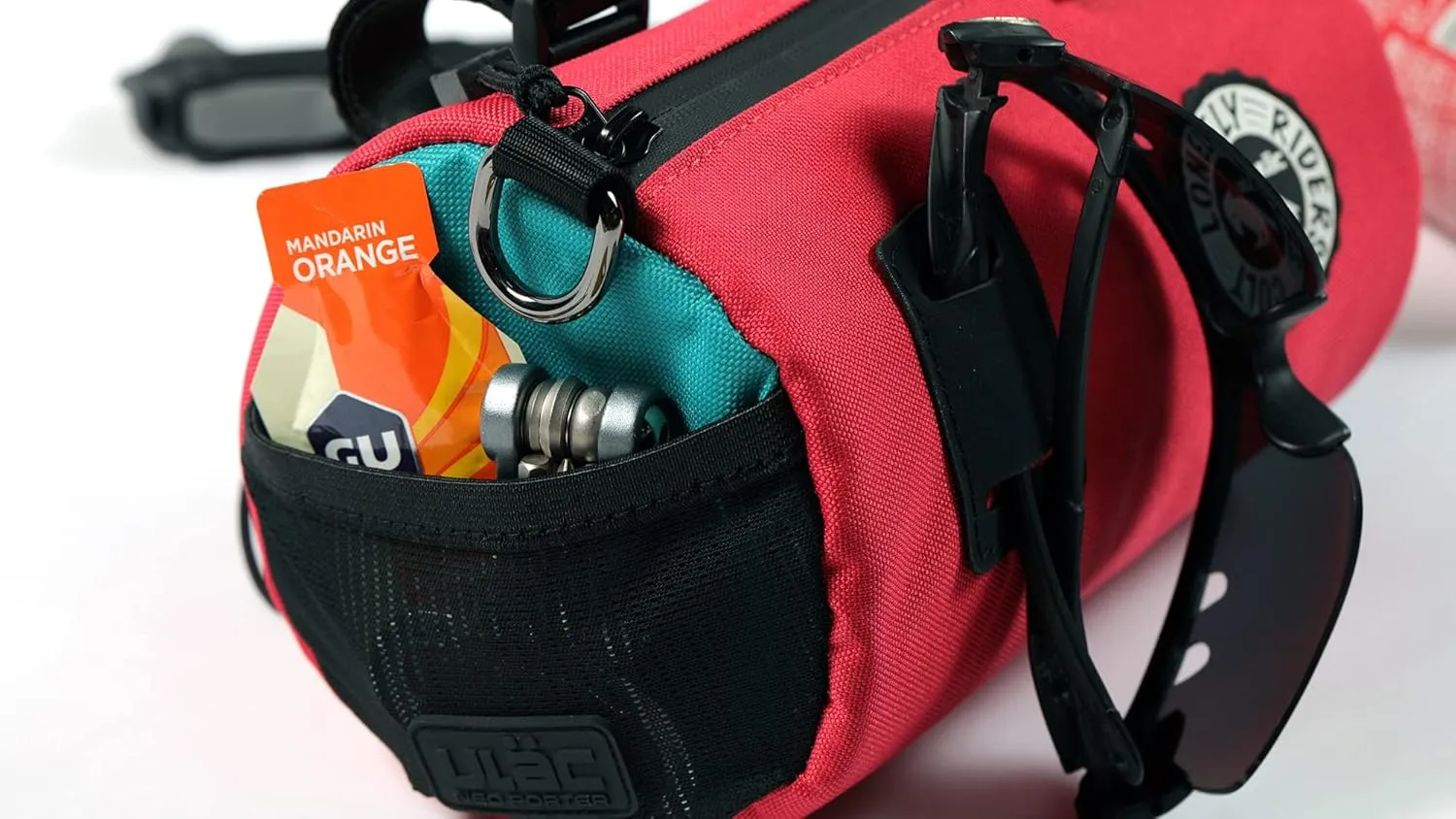 COURSIER COLLECTION Neo Porter Bike Feed Bag for Handlebar, with front eyelet accommodating lights and sunglasses and a shoulder strap for easy transport