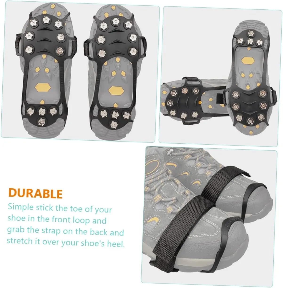 Crampon Shoe Covers Snow Spikes for Boots Shoe Ice Grippers Ice Cleats for Boots Traction Snow Cleats