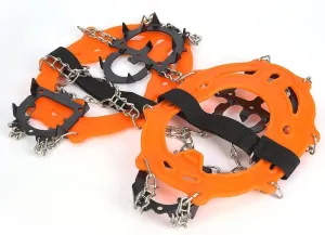 Crampons, 14 Spikes Anti Slip Crampons, Ice Cleats with Reinforced Hook Annulus, Traction Snow Grips for Hiking Fishing Walking Climbing Mountaineering