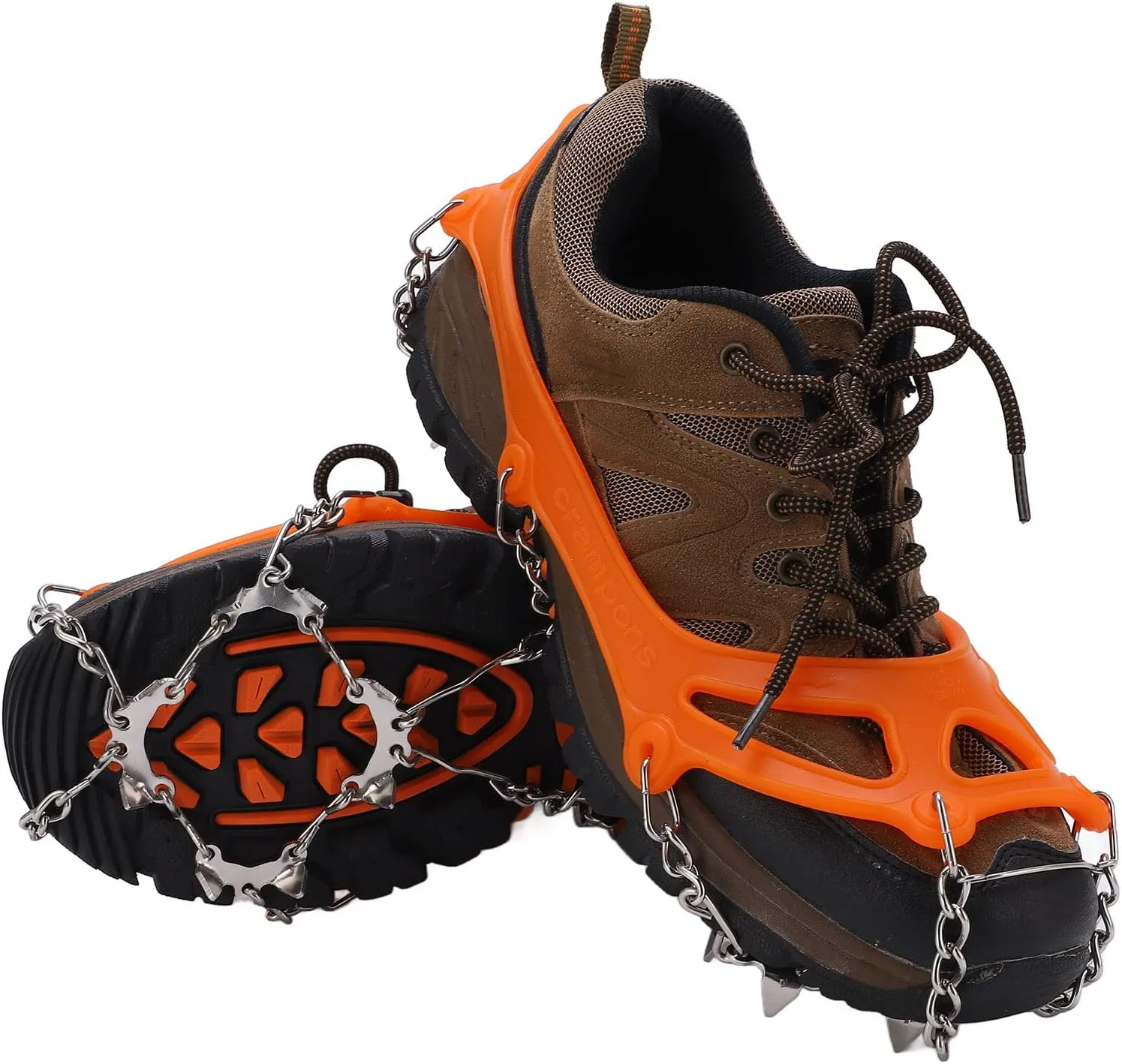Crampons for Hiking, 12 Tooth with 2Pcs Micro Spikes for Hiking for Mountaineering