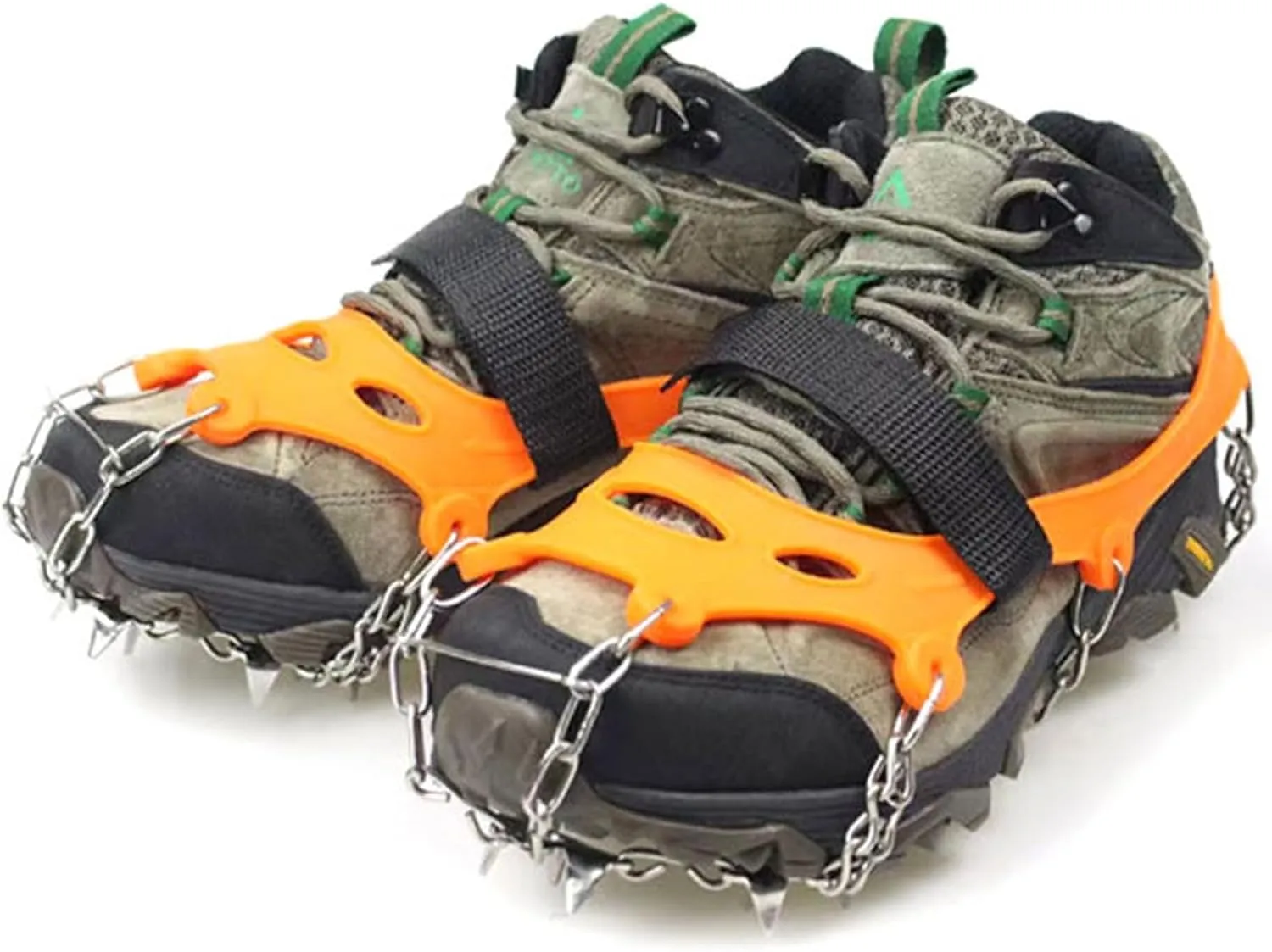 Crampons for Mountaineering Outdoor 24 Teeth Ice Climbing Crampons Ice Crampons Snow Skid Spikes Winter Clip