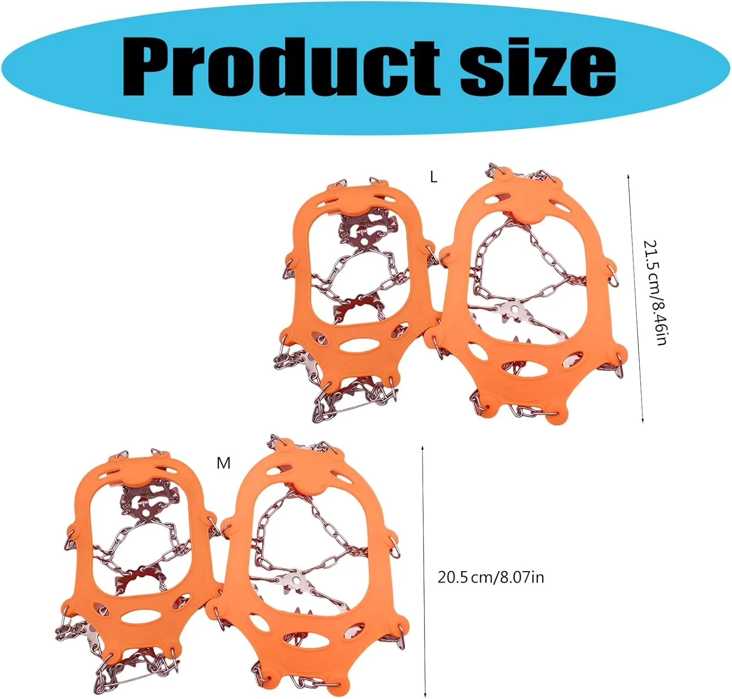 Crampons for Mountaineering Outdoor 24 Teeth Ice Climbing Crampons Ice Crampons Snow Skid Spikes Winter Clip