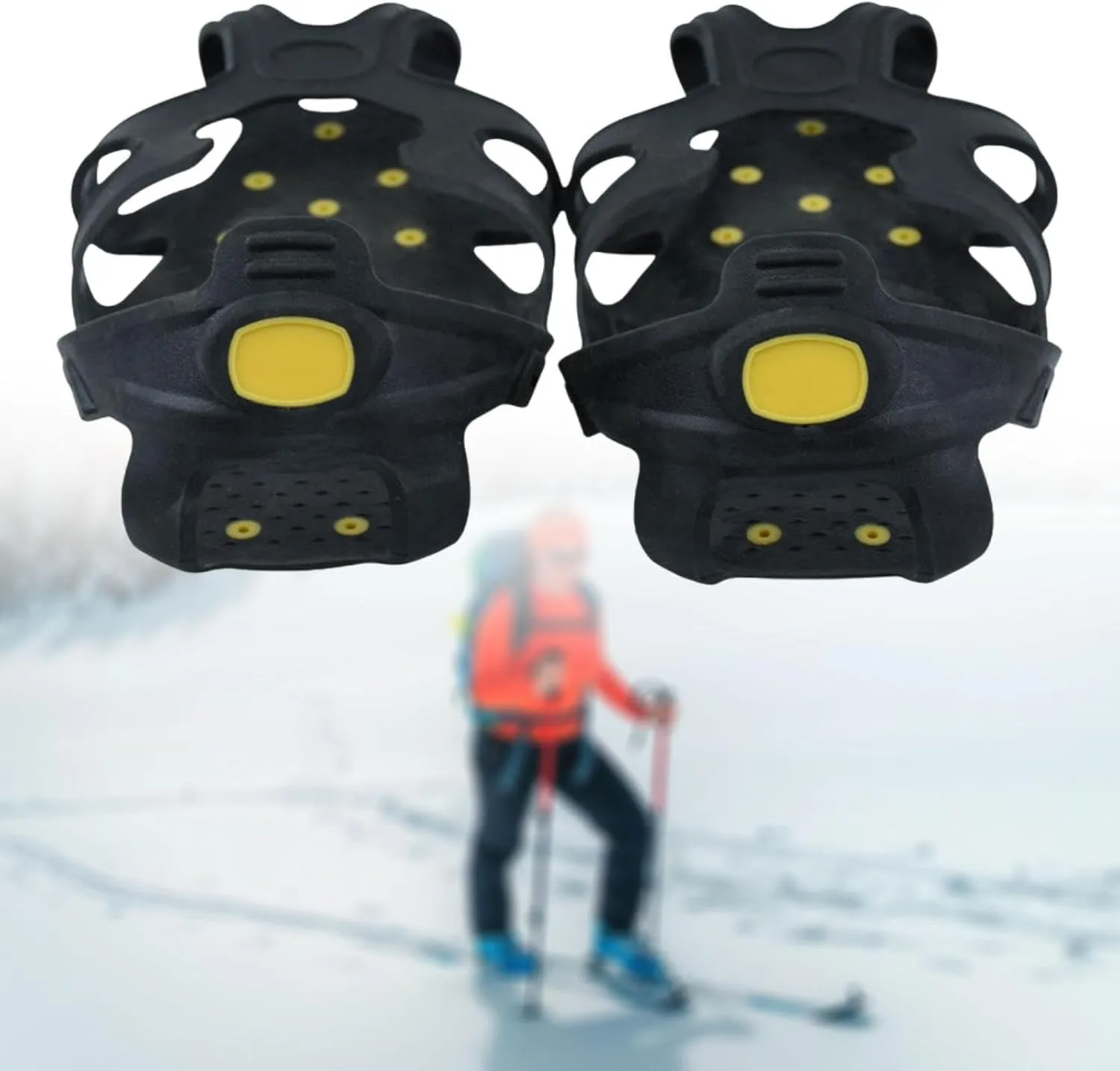 Crampons Ice Cleats Cleat Spikes Gripper Spikes for Jogging Snow Walking Hiking Trekking