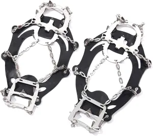 Crampons, Ice Cleats, Traction Cleats Ice Snow Grips, Stainless Ice Traction Cleats, 18 Teeth Claws Spikes Cleat