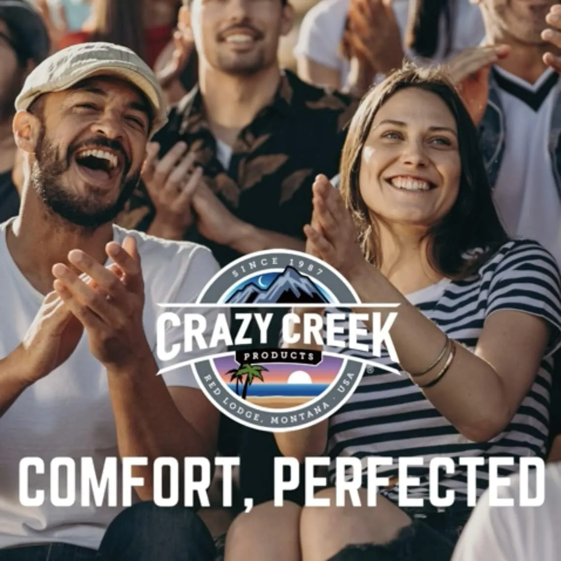 Crazy Creek Original LongBack Chair, Portable Chair for Camping and Stadiums, High Density Foam Cushion, Comfortable and Adjustable Back Support, Lightweight and Foldable,Forest Green