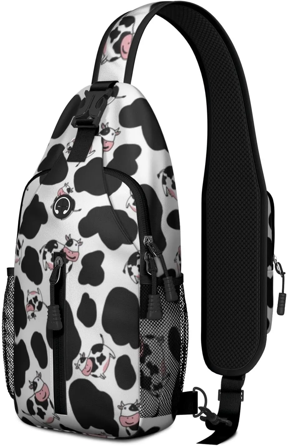 Crossbody Sling Backpack Mini Water Resistant Sling Bag - Adjustable Chest Strap Backpack for Outdoor Hiking Cycling