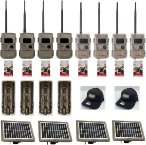 Cuddeback 4 IR L Series 4 Blackflash L Series 4 Battery Power Banks Model P21-001 4 Solar Power Banks Model PW-3600 8 16GB SD Cards 2 Hats New