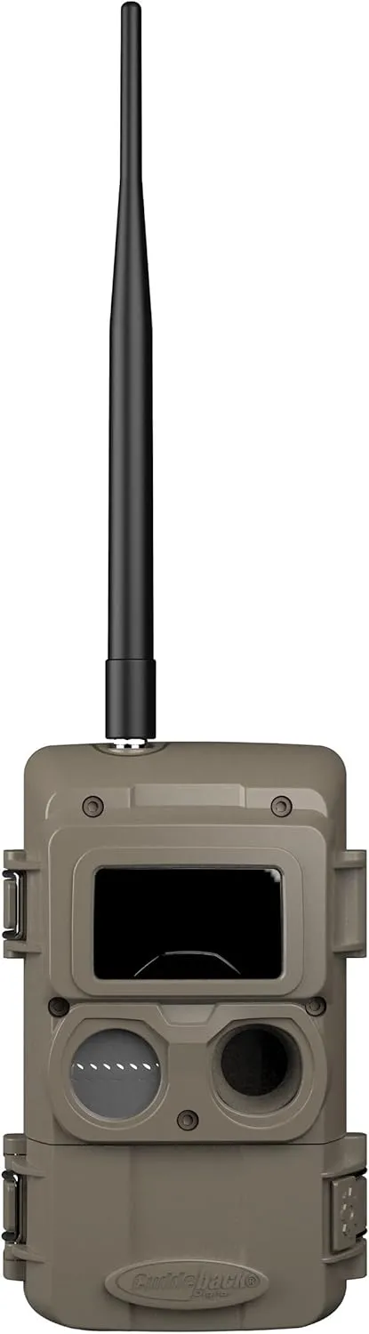 Cuddeback CuddeLink Wireless Trail Camera 3rd Gen Sensor, Low-Glow IR LED Camera with Antenna Bundle Solar Power Bank, 32 GB Memory Card, and Card Reader (4 Items)