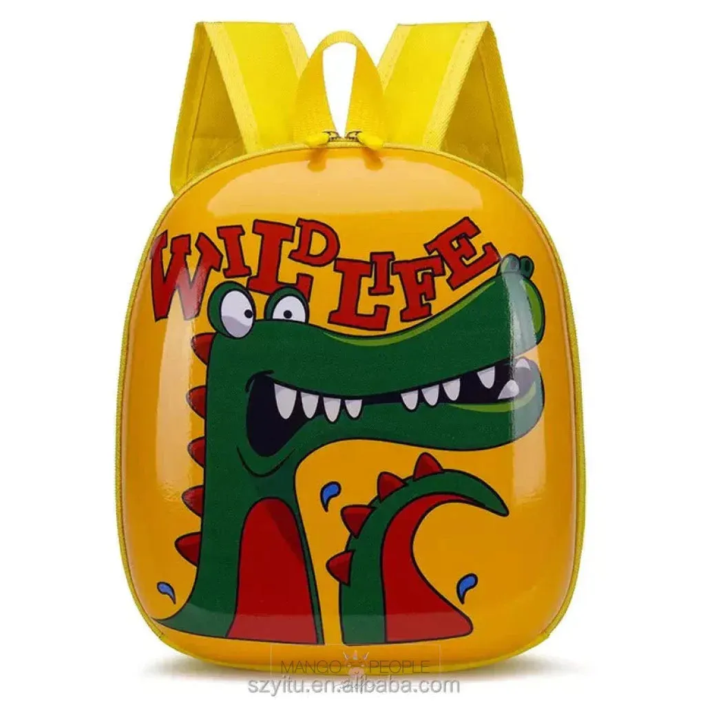 Cute and Fancy Dinosaur Theme  Hard Egg-shell Backpack For Kids