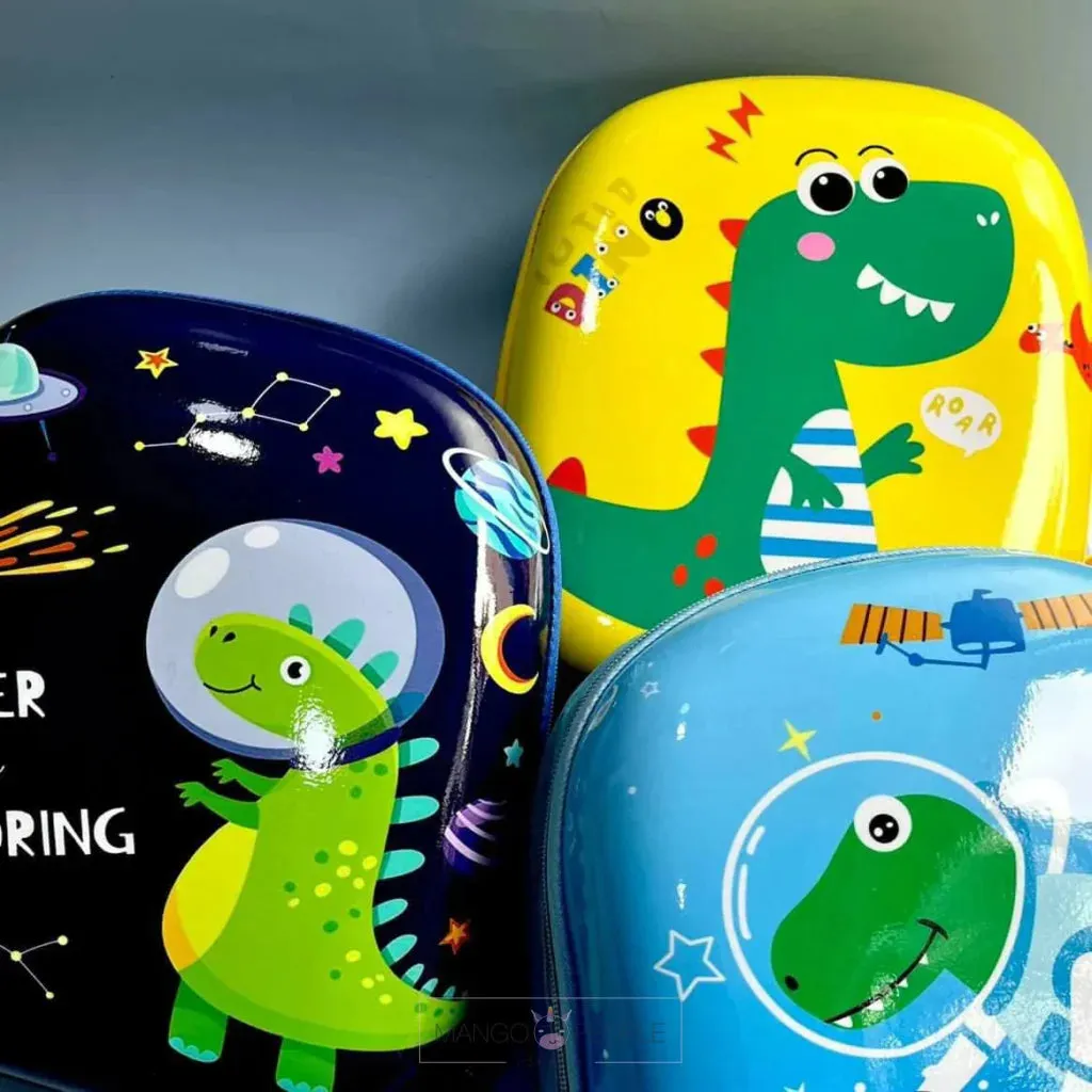Cute and Fancy Dinosaur Theme  Hard Egg-shell Backpack For Kids
