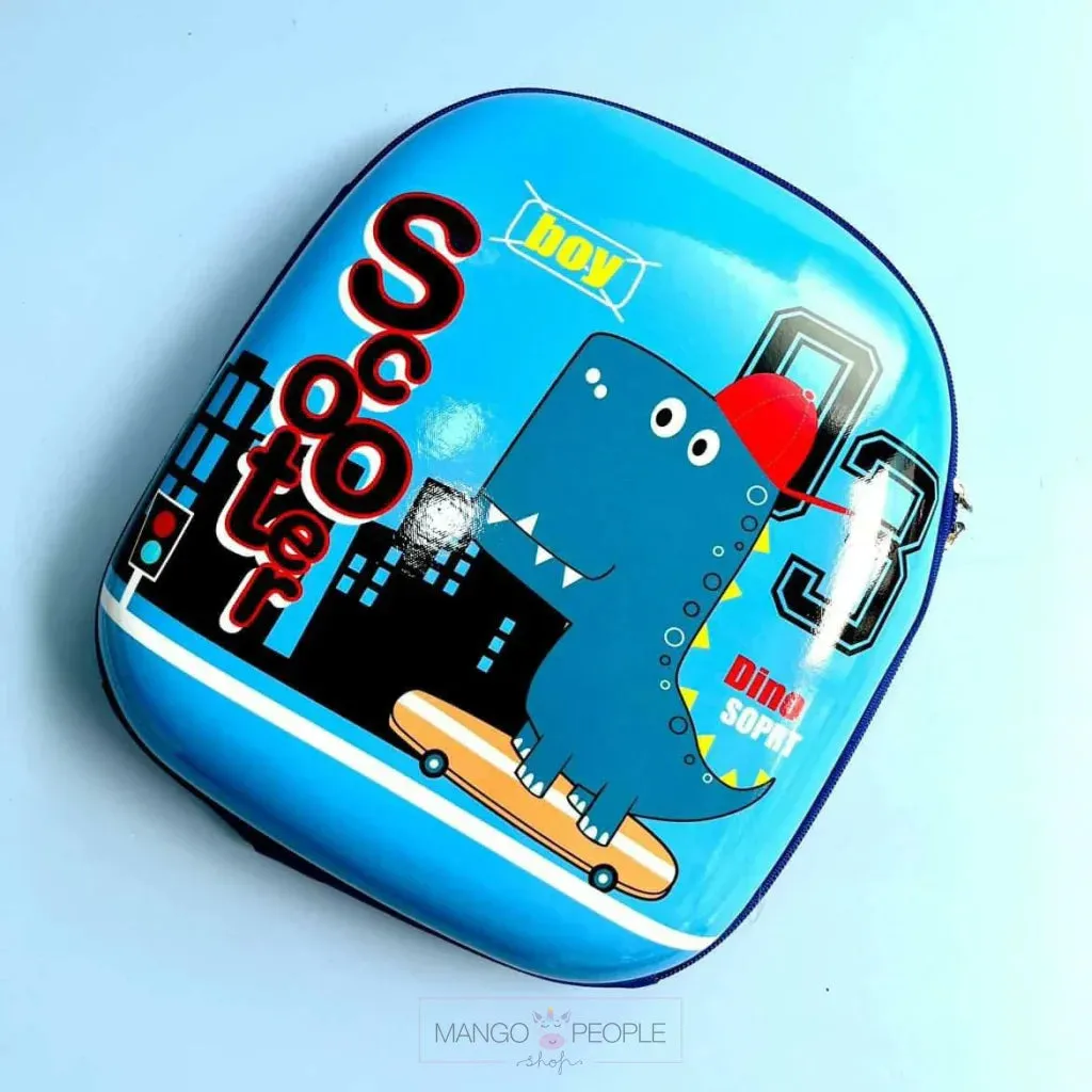 Cute and Fancy Dinosaur Theme  Hard Egg-shell Backpack For Kids