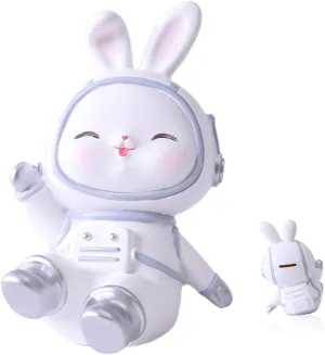 Cute Bunny Piggy Bank Adorable Rabbit Coin Jar for Home Decor Birthdays and Holidays Encourages Saving Habits Any