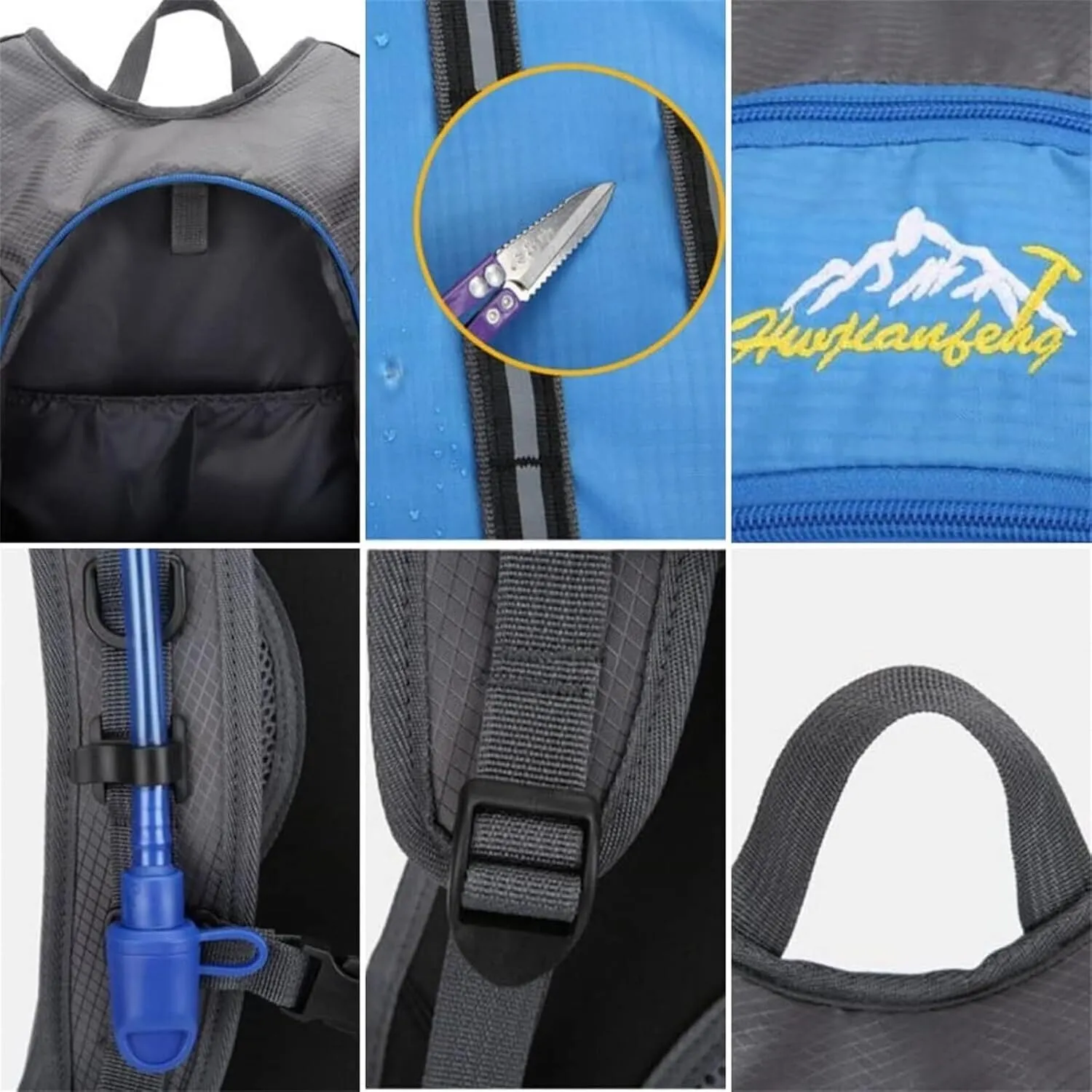 Cycling Backpack Bladder Backpack Ultralight Bicycle Bags Travel Bag Outdoor Sports Running MTB Bike Bag(Blue)