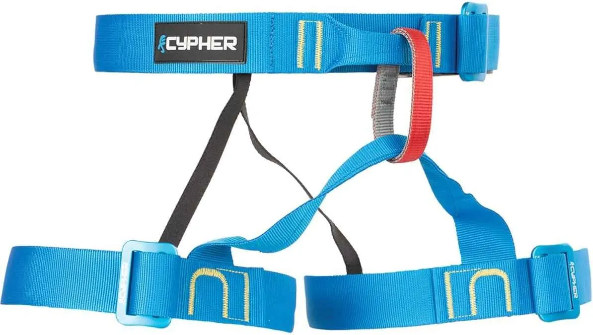 Cypher Guide Climbing Harness, True Mountaineering Classic, Great for Group and Institutional Use, Blue,One Size