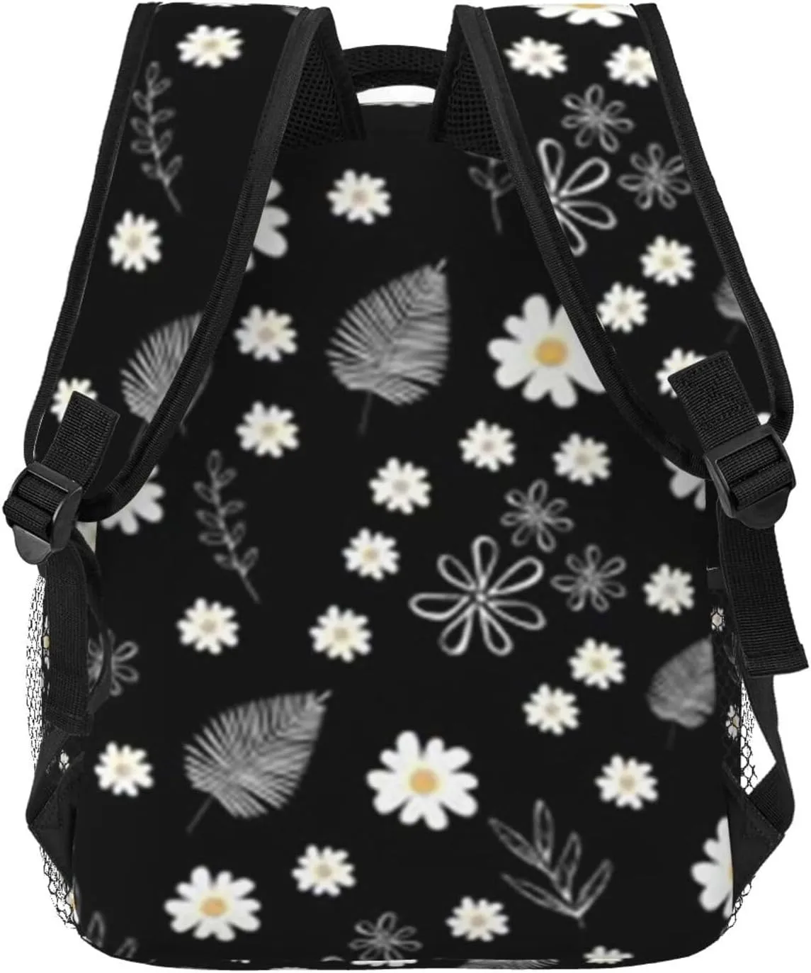 D-aisy Casual Student Backpack With Adjustable Shoulder Straps And Cushioned Back For Comfort Black