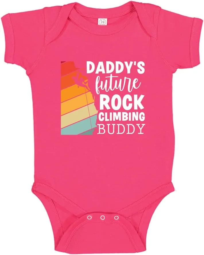 Daddy's Future Rock Climbing Buddy Baby Bodysuit One Piece or Toddler T-Shirt Rock Climber Dad Gift