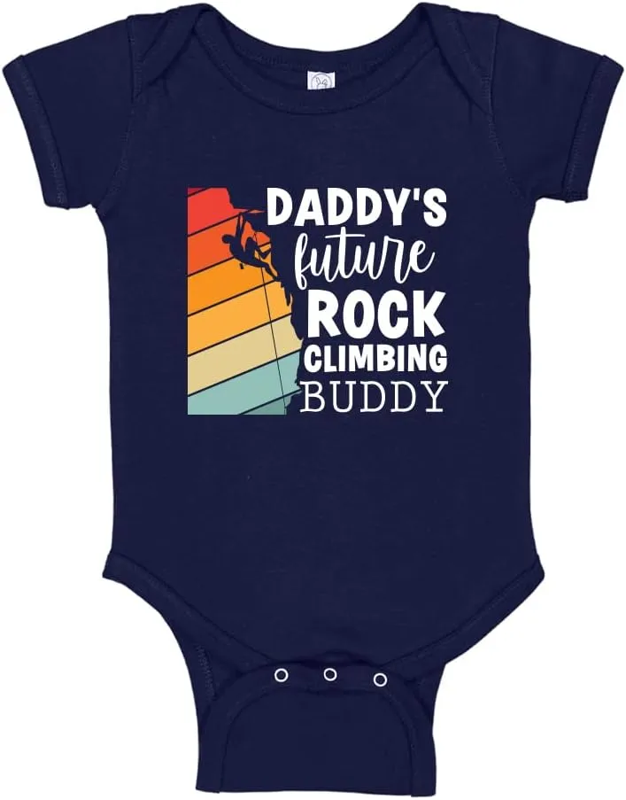Daddy's Future Rock Climbing Buddy Baby Bodysuit One Piece or Toddler T-Shirt Rock Climber Dad Gift
