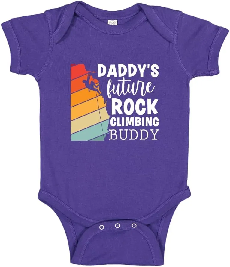 Daddy's Future Rock Climbing Buddy Baby Bodysuit One Piece or Toddler T-Shirt Rock Climber Dad Gift