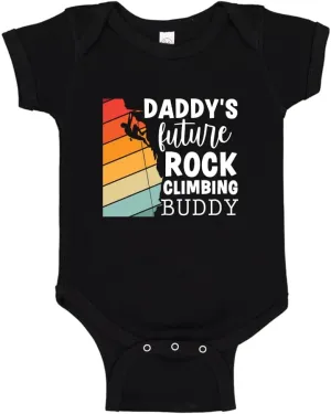 Daddy's Future Rock Climbing Buddy Baby Bodysuit One Piece or Toddler T-Shirt Rock Climber Dad Gift