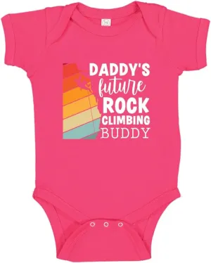 Daddy's Future Rock Climbing Buddy Baby Bodysuit One Piece or Toddler T-Shirt Rock Climber Dad Gift