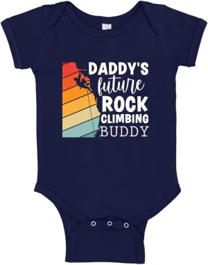 Daddy's Future Rock Climbing Buddy Baby Bodysuit One Piece or Toddler T-Shirt Rock Climber Dad Gift