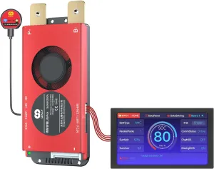 DALY BMS 48V 16S 200A Display - Smart BMS with 4.3 Inch LCD Touch Screen WiFi Bluetooth Module Supports RS485 CAN for 48V LiFePO4 Golf Carts Electric Outboard Motors Solar Energy Power Systems
