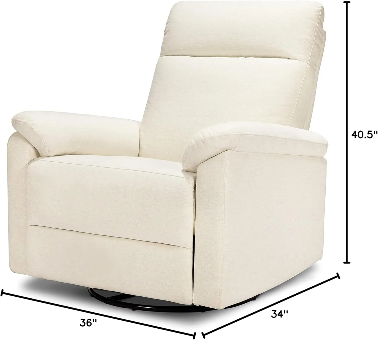 DaVinci Suzy Glider Recliner Nursery Chair - Versatile Glider Rocking Chair for Nursery and Living Room - GREENGUARD Gold, FSC & Certi-PUR US Certified - 360° Swivel Rocker Recliner - Vanilla