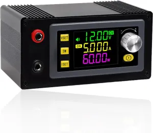 DC Adjustable Buck Boost Converter,Aideepen 60W 12V 24V DC 6-36V to 0-36V Voltage Regulator with Case 60W CC CV LCD Screen CNC Adjustment Used for Power Supply,LED Lighting,Solar Power Charging.
