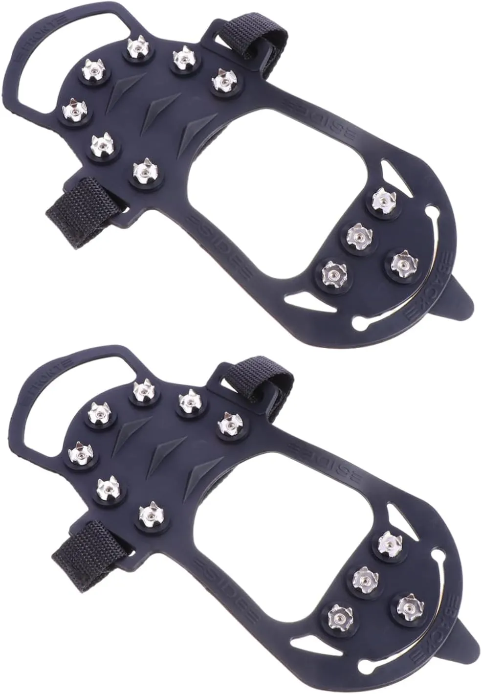 DECHOUS 2Pcs Ice Cleats Spikes for Shoes Slip Winter Ice Shoe Covers with Durable for Enhanced Traction Snow and Ice Lightweight and Easy to Install
