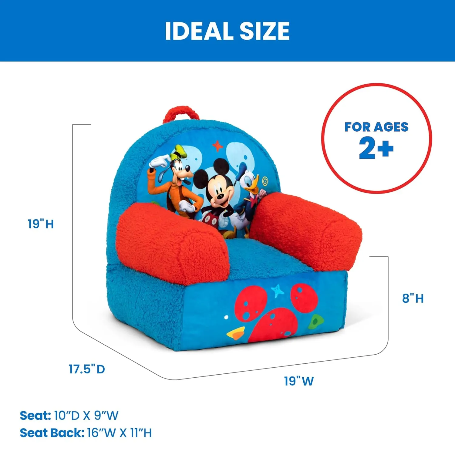 Delta Children Cozee Buddy Chair, Mickey Mouse