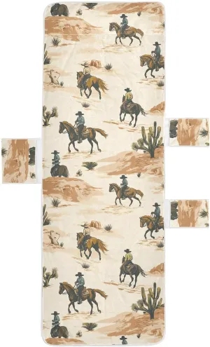 Desert Horseback Riding Lounge Chair Cover,Soft Beach Lounge Chair Towel Cover with Pockets for Beach Pool Outdoor Chair, 85"x30"