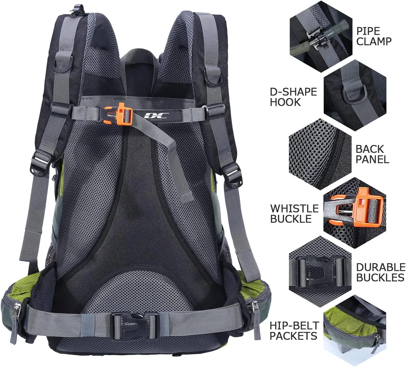 Diamond Candy Waterproof Hiking Backpack for Men and Women, Lightweight Day Pack for Travel Camping