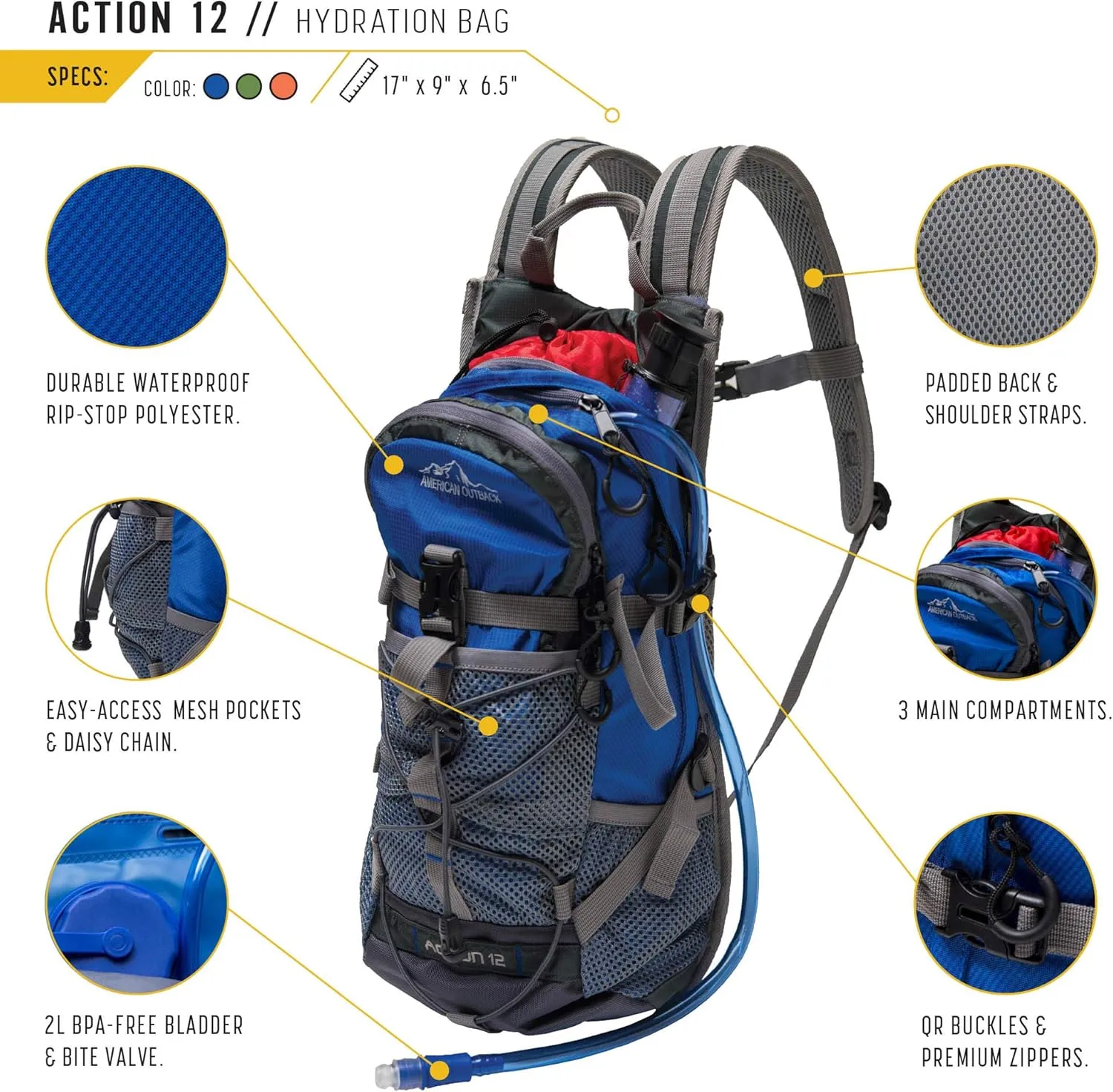 Diamond Hydration Backpack