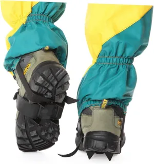 Didiseaon Snow Crampons for Shoes 4-Teeth Ice Cleats Hard Manganese Steel Elastic Adjustable for Outdoor Adventures