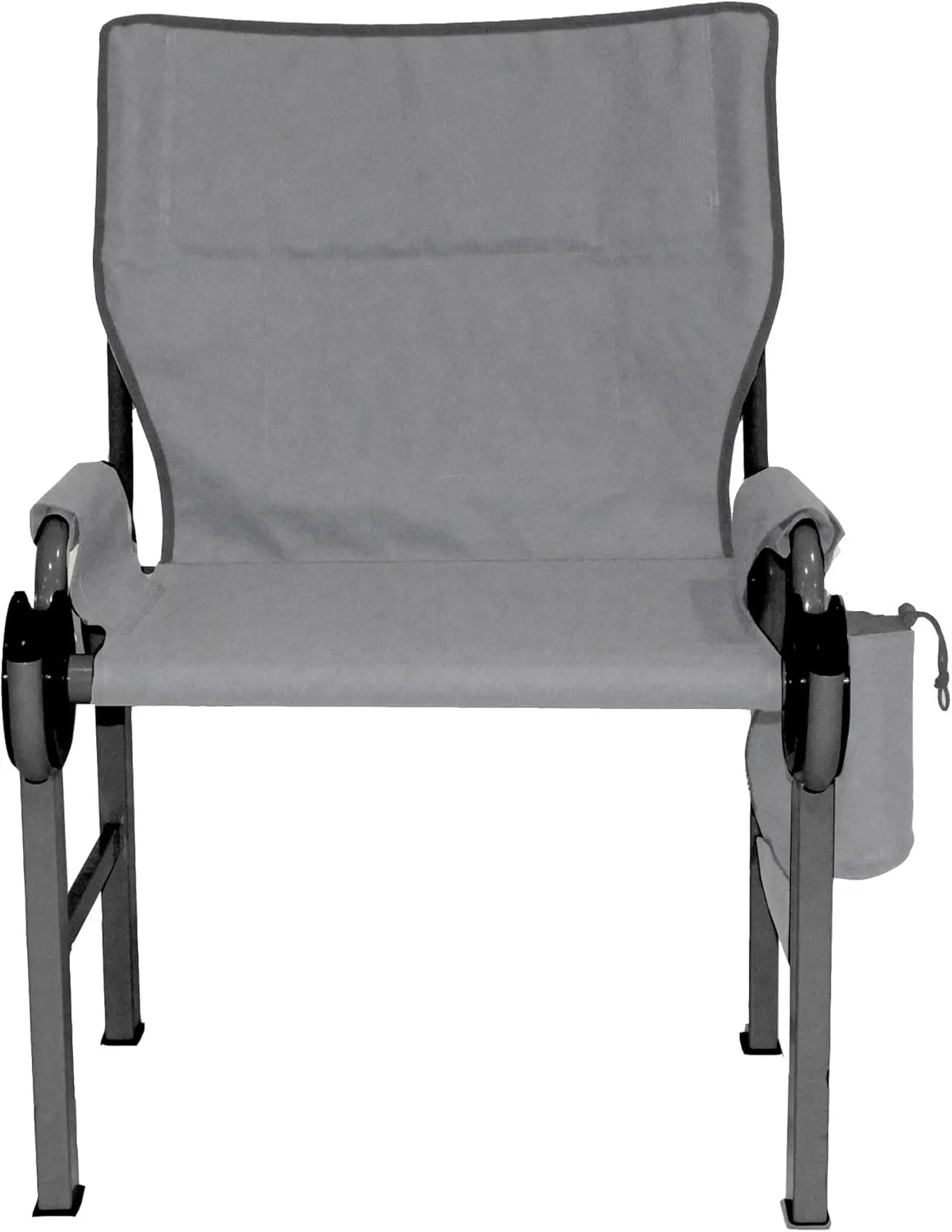 Disc-O-Bed Outfitter Disc-Chair with Zippered Mesh Compartments and Cup Holder for Outdoor Sports and Camping, Included Carry Bag, Grey